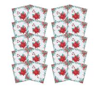 Christmas Sugar Cane Shaped Dinner Napkins,Sugarcane Shaped Guest Napkins - 20X Berry Drink Napkins,2-Ply Paper Dinner Napkins, Napkins
