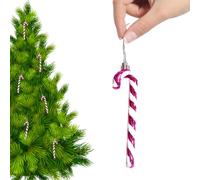 Christmas Sugarcane Decorations - Hanging Ornaments | Festive Canes, Twisted Crutch Canes Decoration for Christmas Gift, Thanksgiving Gift, Indoor and Outdoor Party Favor