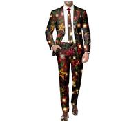 Christmas Suit Adult Costume Santa Tree Mens Suits Ugly for Men Light Up Elf Dinner Outfits Wedding Fancy Dress Melting Snowman Jacket Funny Jumpers