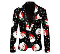 Christmas Suit Brilliant and Extraordinary Women's Suits & Blazers Men's Christmas Fleece Coat Stiff Christmas Jacket for Men Men Suits 3 Piece UK Slim Fit