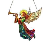 Christmas Sun Catcher For Window Acrylic,Stained Glass Effect Holiday Ornament | Christmas Tree Decoration Sun Catcher Ornaments, Collectible Christmas Ornaments, Indoor Window Decor