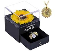 Christmas Sunflower Gifts for Women - Birthday Gift for Mom Wife,You are My Sunshine Necklace with Gift Box,Unique Present for Mother Grandmother Girlfriend for Birthday,Anniversary,Valentine's Day