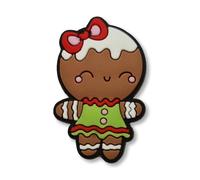 Christmas - Super Cute Blushing Gingerbread Woman Croc Charm - Festive Santa