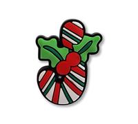 Christmas - Super Cute Candy Cane Christmas Holly Croc Charm - Festive Santa