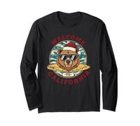 Christmas Surf Bear - Welcome to California Design Long Sleeve T-Shirt
