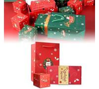 Christmas Surprise Box, 2025 New Surprise Box Gift Box Creating the Most Surprising Gift Explosion for Money, Folding Bouncing Red Envelope Gift Box with Confetti for Christmas Birthday Anniversary