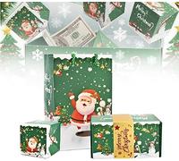 Christmas Surprise Box, 2025 New Surprise Box Gift Box Creating the Most Surprising Gift Explosion for Money, Folding Bouncing Red Envelope Gift Box with Confetti for Christmas Birthday Anniversary