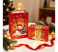 Christmas Surprise Gift Box Explosion, Folding Bouncing Pop-Up Gift Box | Unique Folding Bouncing Red Envelope Gift Box, Funny Christmas Birthday Gifts, for Birthday Anniversary Proposal