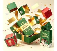 Christmas Surprise Gift Box Explosion, Folding Bouncing Pop-Up Gift Box | Unique Folding Bouncing Red Envelope Gift Box, Funny Christmas Birthday Gifts, for Birthday Anniversary Proposal