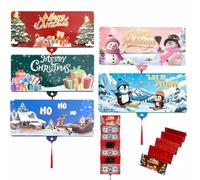 Christmas Surprise Money Holder - Christmas Money or Gift Card Holder with Envelopes, Xmas Money Envelope for Cash with 10 Slots, Santa Surprise Cash Envelope Gift for Family Friends (A, 5PCS)
