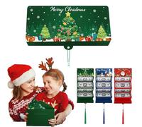 Christmas Surprise Money Holder for Gift Cards - Set of 3 Festive Boxes with 10 Slots for Cash, Perfect for Xmas Stocking Stuffers, Party Gifts & Holiday Presents