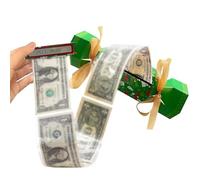 Christmas Surprise Money Pull Box, Candy Cane Shaped Money Gift Pouch with Dispenser Slot, Fun Cash Present for Kids, Adults, Friends - DIY Kit (Christmas Tree Green)
