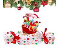 Christmas Surprise Money Pull Pouch,Christmas Money Box for Cash Gifts,Candy Shape M oney Holder Gifts Box with Clear Bags,Cute Santa Xmas M oney Holder for Holiday Birthday