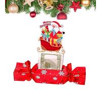 Christmas Surprise Money Pull Pouch,Christmas Money Box for Cash Gifts,Candy Shape M oney Holder Gifts Box with Clear Bags,Cute Santa Xmas M oney Holder for Holiday Birthday