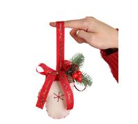 Christmas Suspended Deck with Soft Velutinous Ribbons and Strong Metal Substance for Inside Use Christmas Deck with Greeting Layouts