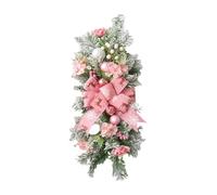 Christmas Swag Easy to Hang with Bow Front Door Swag for Wedding Garden Home Pink