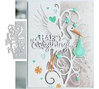 Christmas Swan Metal Die Cuts,Flower Leaf Bird Heart Swan Cutting Dies Cut Stencils for DIY Scrapbooking Album Decorative Embossing Paper Dies for Card Making