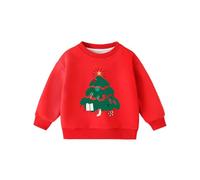Christmas Sweatshirt for Boys Girls Kids Xmas Jumper Toddler Crew Neck Long Sleeve Pullover Tops Loose Fit Funny Christmas Jumpers Unisex Causal T-Shirt Winter Clothes 2-8 Years (Red, 7-8 Years)