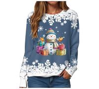 Christmas Sweatshirt for Women Chrtistmas Tree Graphic Print Jumper Jumper Long Sleeve Pullover Ladies Merry Chirtsmas Blouse Ugly Christmas Sweaters for Women 2025 Womens Sweaters Women's Sweatshirt
