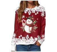 Christmas Sweatshirt for Women Chrtistmas Tree Graphic Print Jumper Jumper Long Sleeve Pullover Ladies Merry Chirtsmas Blouse Ugly Christmas Sweaters for Women 2025 Womens Sweaters Women's Sweatshirt