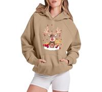Christmas Sweatshirt for Women Hoodies Men Uk Printed Jumper Long Sleeve Casual Crewneck Sweatshirts Family Winter Holiday Parties Festival Ugly Funny Xmas 3d Print Patterns Hooded with Pockges