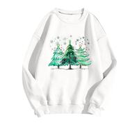 Christmas Sweatshirt Women's Elegant Funny Christmas Jumper Women's Ugly Christmas Jumper Warm with Christmas Motifs Warm Merry Christmas Casual Christmas Outfit Xmas Tops
