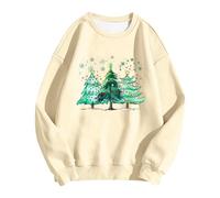Christmas Sweatshirt Women's Elegant Funny Christmas Jumper Women's Ugly Christmas Jumper Warm with Christmas Motifs Warm Merry Christmas Casual Christmas Outfit Xmas Tops