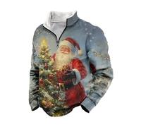 Christmas Sweatshirts for Men, Festive Holiday Pullovers with Merry Christmas Prints, Cozy Winter Tops (UK, Alpha, 5XL, Regular, Regular, Christmas 02)