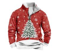 Christmas Sweatshirts for Men, Festive Holiday Pullovers with Merry Christmas Prints, Cozy Winter Tops (UK, Alpha, 4XL, Regular, Regular, Christmas 05)