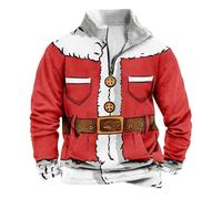 Christmas Sweatshirts for Men, Festive Holiday Pullovers with Merry Christmas Prints, Cozy Winter Tops (UK, Alpha, 5XL, Regular, Regular, Christmas 01)