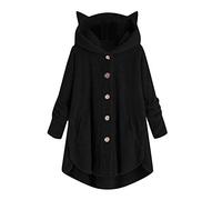 Christmas Sweatshirts Women His and Hers Christmas Jumper Knitted Jumpers for Women Cropped Gilet Fleece Jacket Women Hoodie Women Red Long Sleeve Top Women Fur Coat Women (Black,3XL)
