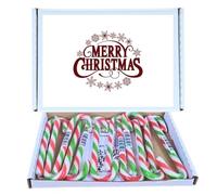 Christmas Sweet Treat Box |Bonds Peppermint Candy Canes 12 Pack | Festive Red, White & Green Christmas Sweets Box