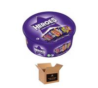 Christmas Sweet Treats Assortment Tub - Sweets Box with Love Hearts, Refreshers, Drumsticks for Kids & Adults 600g (Pack 1, Heros-600g)