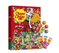 Christmas Sweets Advent Calendar 210g 2024 - Chupa Chups Lollies Advent - 24 Days Countdown to Christmas - Christmas Advent For Men Women Kids