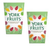 Christmas Sweets York Fruits Jellies Box 2 x 350g - Sweets Gift Box Fruit Jellies Christmas Sweets For Friends & Family - Fruit Gums Jelly Sweets (2 Pack)