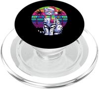 Christmas Synthwave Egyptian Mau Sunglasses PopSockets PopGrip for MagSafe