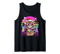 Christmas Synthwave Maine Coon Sunglasses American Longhair Tank Top