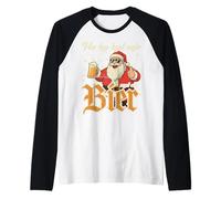 Christmas T-Shirt Ho Ho HOL Mir Mal EIN Bier Funny Fun Raglan Baseball Tee