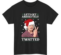 Christmas T-Shirt Lets get Absolutely Twatted Doris Gavin and Stacey Festive Xmax Tee Party Top Black