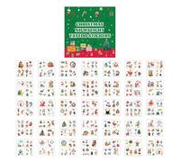 Christmas Ta-ttoo Stickers, Auto-Glow Festivity, 35 Sheets, Christmas Ta-ttoo Stickers, Waterproof Luminous Fake Body Decals Set, Playful Dress-up Companion, For Boys And Girls