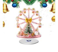 Christmas Table Centerpiece - 2D Rotating Wheel for Holiday Decoration, Festive Party Display with Tree and Snowflake Table Decoration for Home, Wedding, Bedroom, Mul
