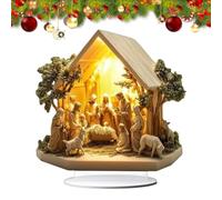 Christmas Table Decor 2D Acrylic Nativity Scene Festive Decor