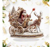 Christmas Table Decor | 2D Acrylic Santa Claus Reindeer Ornament for Table | Multi-functional Home Accent for Holiday Indoor Outdoor Yard Bedroom Living Room Family Gatherings