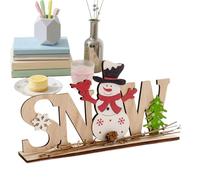Christmas Table Decoration - Centerpiece with Santa & | Wooden Sign Decoration for Kitchen, Bathroom, Bedroom, Office, Colleague, Winter Holiday, & Festive Celebration