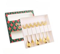 Christmas Table Decoration Stainless Steel Forks Premium Cutlery Elegant Dinner Cutlery and Hostess Gifts Christmas Gifts for Women Teacher