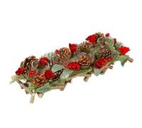 Christmas Table Decoration Tea Light Candle Holder Table Centrepiece (Red)