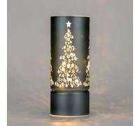 Christmas Table Decoration Xmas Led Grey Glass Vase Xmas Tree 27cm Home Decor