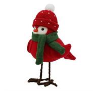 Christmas Table Decorations - Small Bird Figurines, Red Cute Winter Birds Xmas Ornaments for Table Top, Desktop, Mantel, Kitchen Decor,Perfect Featherly Friends Ornaments for Tiered Trays (s3)