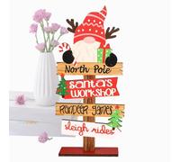 Christmas Table Decorative Signage - Holiday Tabletop Centerpiece, Festive Table Decor | Charming Christmas Table Sign AT Family Gatherings, Elegant Holiday Decoration for Living Room, Table Centerpie
