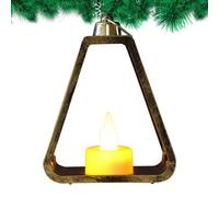 Christmas Table Lamp Decorative Flameless LED Christmas Candle Lamp | Electric candle for home, living room, bedroom, bedside table, bookcase, fireplace, holiday decoration, table, antique gold